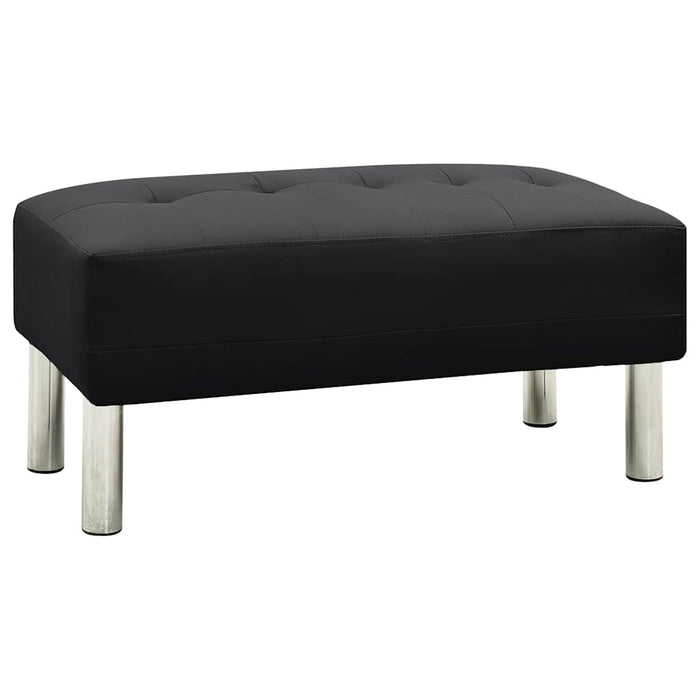 Canapea extensibilă din piele artificială, negru WALTI