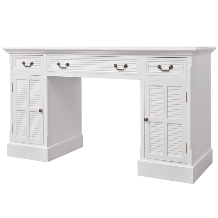 Birou dublu cu piedestal, 140 x 48 x 80 cm, alb - WALTI WALTI