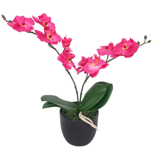 Plantă artificială orhidee cu ghiveci, 30 cm, roșu - WALTI WALTI