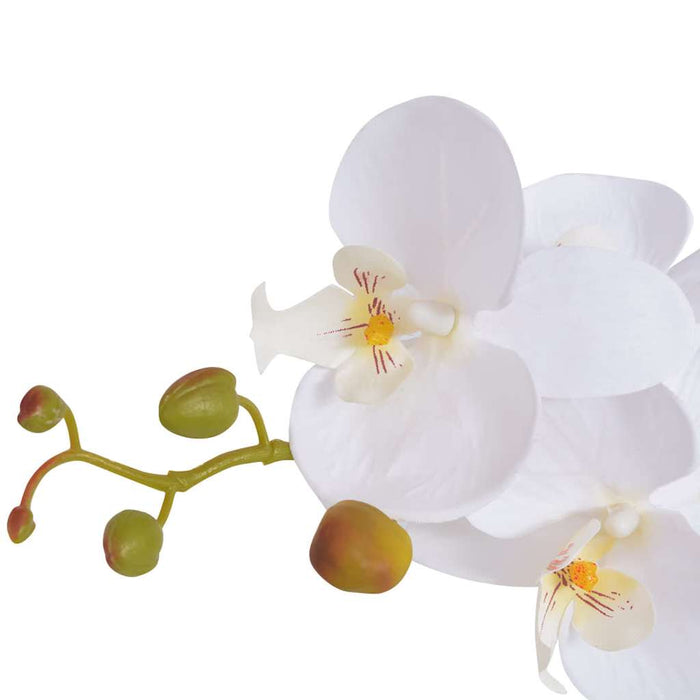 Plantă artificială orhidee cu ghiveci, 75 cm, alb WALTI