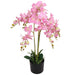 Plantă artificială orhidee cu ghiveci, 75 cm, roz - WALTI WALTI