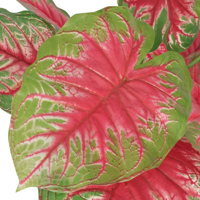 Plantă artificială Caladium cu ghiveci, 85 cm, verde și roșu - WALTI WALTI