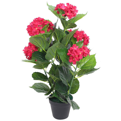 Hortensie artificială cu ghiveci 60 cm, roșie - WALTI WALTI