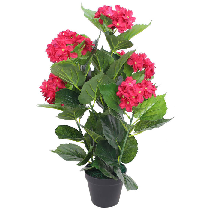 Hortensie artificială cu ghiveci 60 cm, roșie - WALTI WALTI