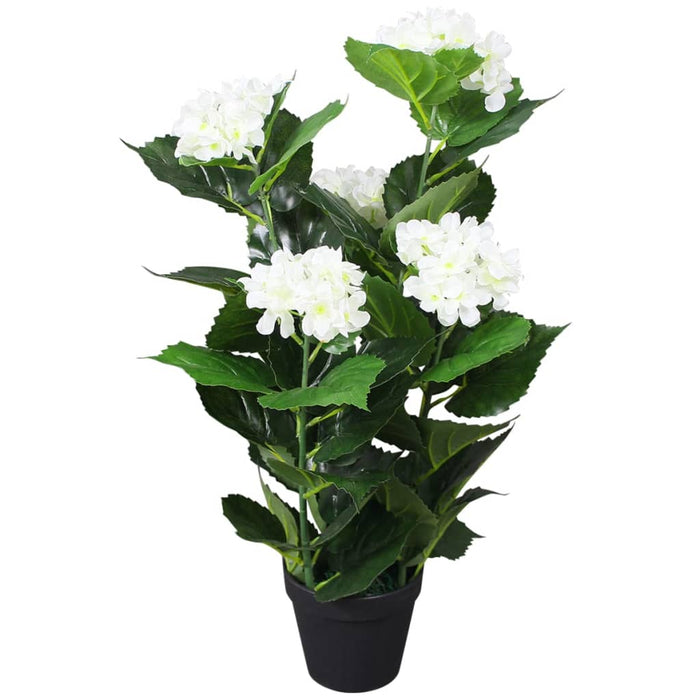 Plantă artificială Hydrangea cu ghiveci, 60 cm, alb - WALTI WALTI