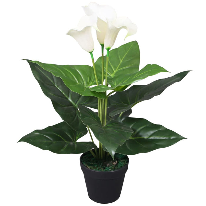 Floare de cală crin artificială cu ghiveci, 45 cm, alb - WALTI WALTI