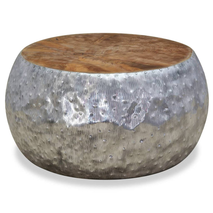 Măsuță de cafea din aluminiu și tec, 60 x 60 x 30 cm - WALTI WALTI