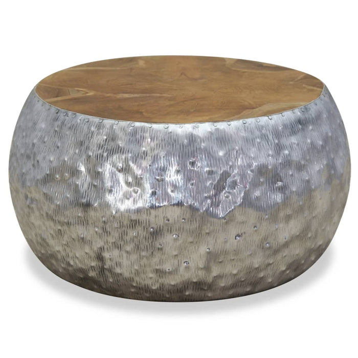 Măsuță de cafea din aluminiu și tec, 60 x 60 x 30 cm - WALTI WALTI