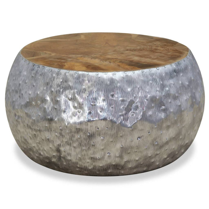 Măsuță de cafea din aluminiu și tec, 60 x 60 x 30 cm - WALTI WALTI