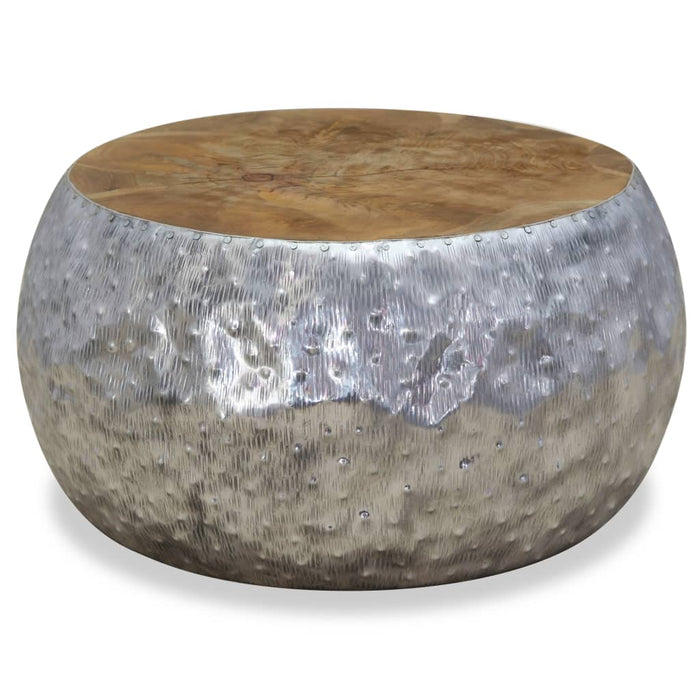 Măsuță de cafea din aluminiu și tec, 60 x 60 x 30 cm - WALTI WALTI