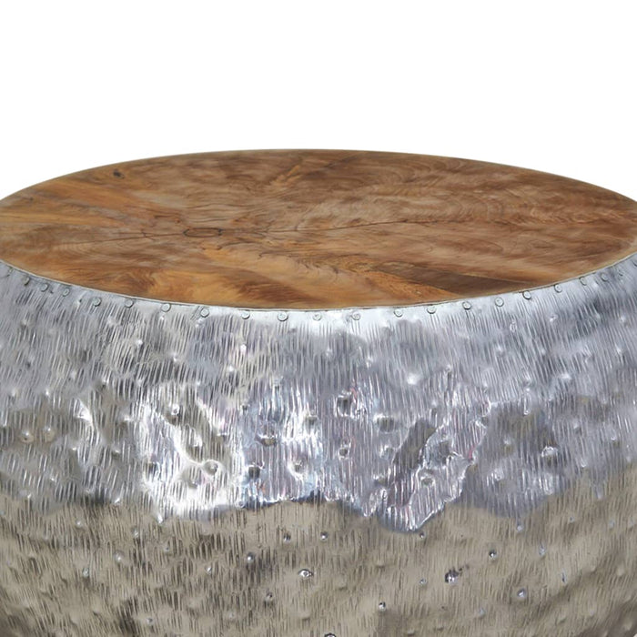Măsuță de cafea din aluminiu și tec, 60 x 60 x 30 cm - WALTI WALTI