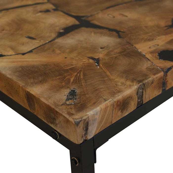 Măsuță de cafea din tec și rășină, 110 x 60 x 40 cm - WALTI WALTI
