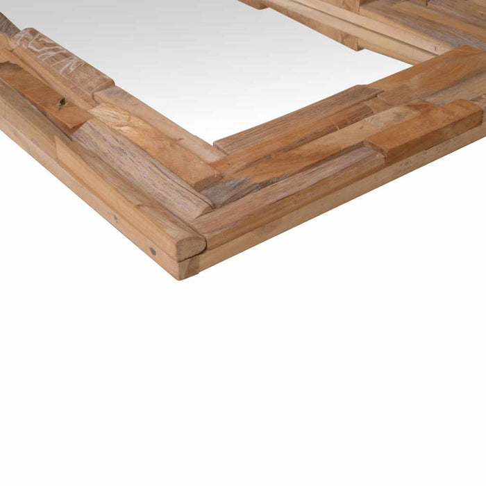Oglindă decorativă din lemn de tec, 120 x 60 cm, dreptunghiular WALTI