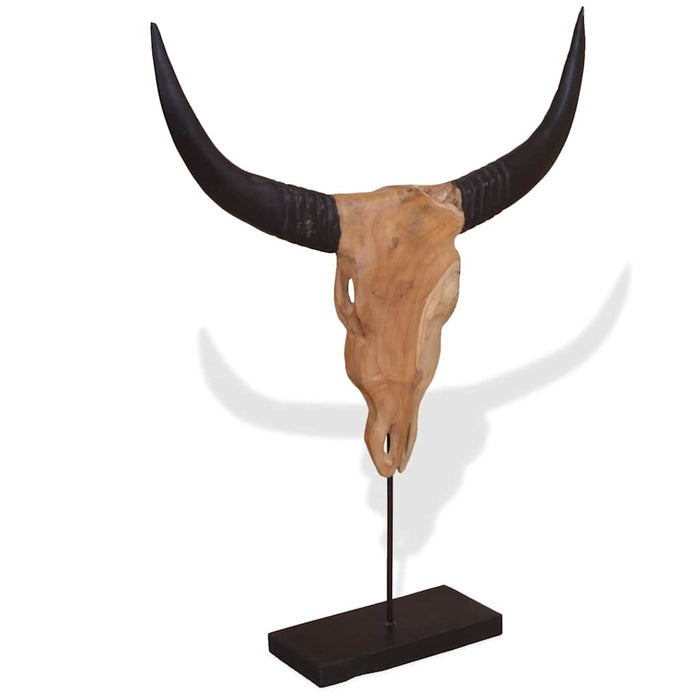 Sculptură craniu de taur, 66x15x88 cm, tec - WALTI WALTI