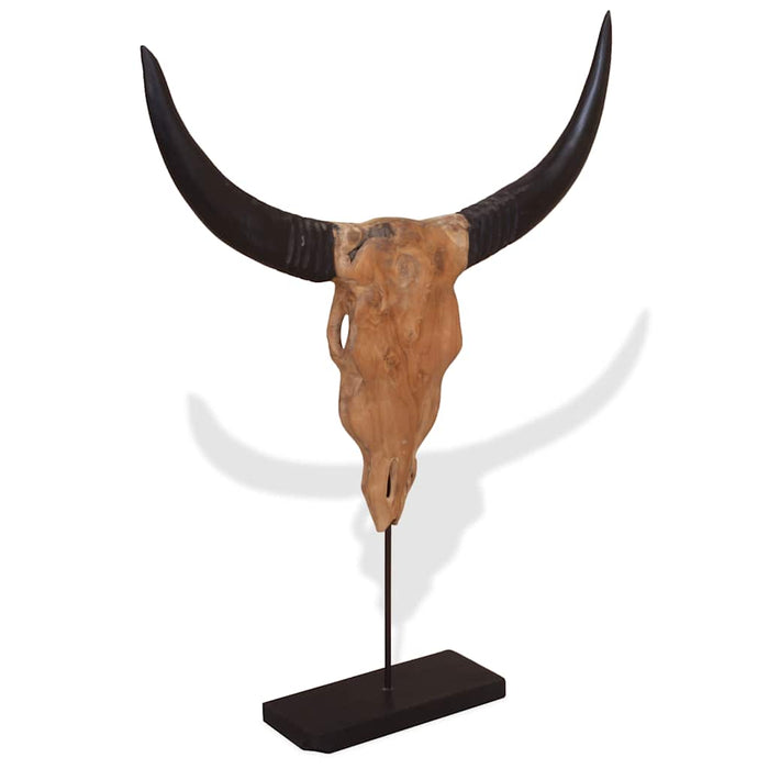 Sculptură craniu de taur, 66x15x88 cm, tec - WALTI WALTI