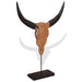 Sculptură craniu de taur, 66x15x88 cm, tec - WALTI WALTI