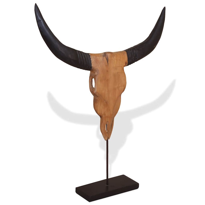 Sculptură craniu de taur, 66x15x88 cm, tec - WALTI WALTI