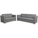 Set canapele, 2 piese, gri deschis, material textil - WALTI WALTI