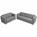 Set canapele, 2 piese, gri deschis, material textil - WALTI WALTI