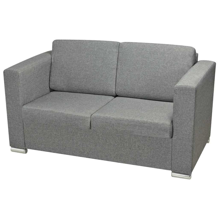 Set canapele, 2 piese, gri deschis, material textil - WALTI WALTI