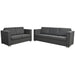 Set canapele, 2 piese, gri închis, material textil - WALTI WALTI