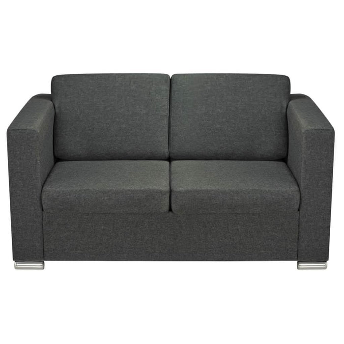 Set canapele, 2 piese, gri închis, material textil - WALTI WALTI