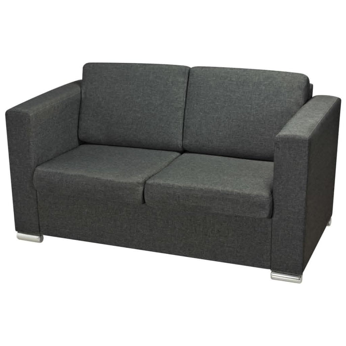 Set canapele, 2 piese, gri închis, material textil - WALTI WALTI