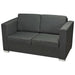 Set canapele, 2 piese, gri închis, material textil - WALTI WALTI