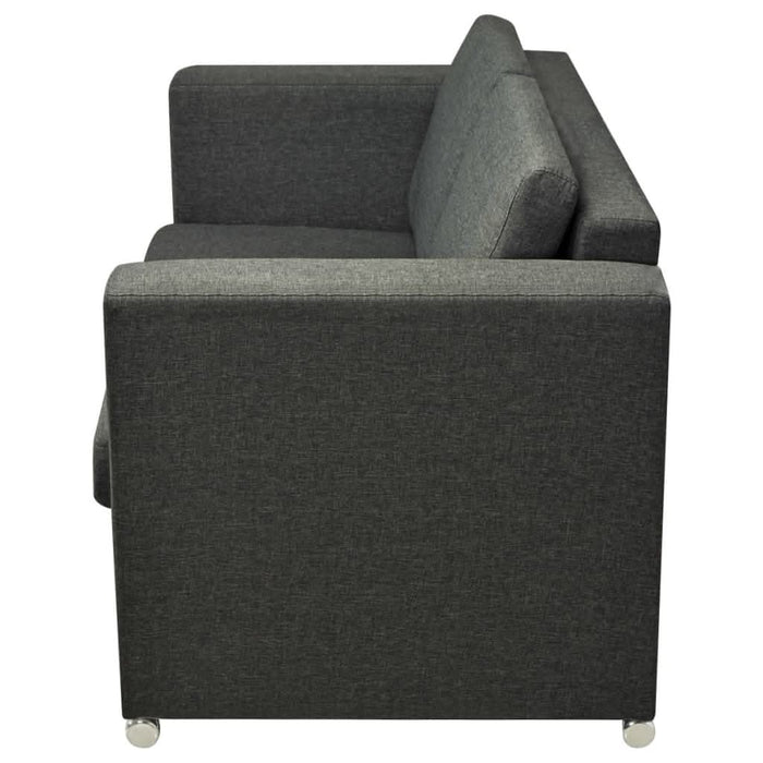 Set canapele, 2 piese, gri închis, material textil - WALTI WALTI