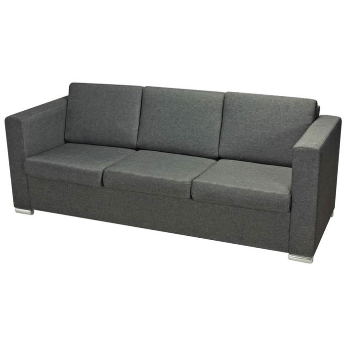 Set canapele, 2 piese, gri închis, material textil - WALTI WALTI