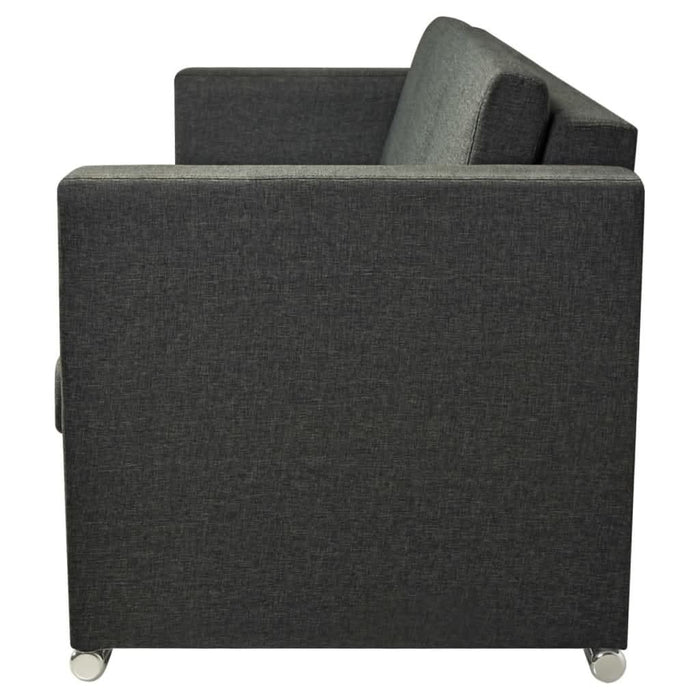 Set canapele, 2 piese, gri închis, material textil - WALTI WALTI