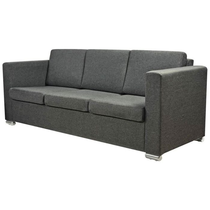 Set canapele, 2 piese, gri închis, material textil - WALTI WALTI