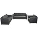 Set canapele, 3 piese, gri închis, material textil - WALTI WALTI