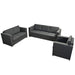 Set canapele, 3 piese, gri închis, material textil - WALTI WALTI