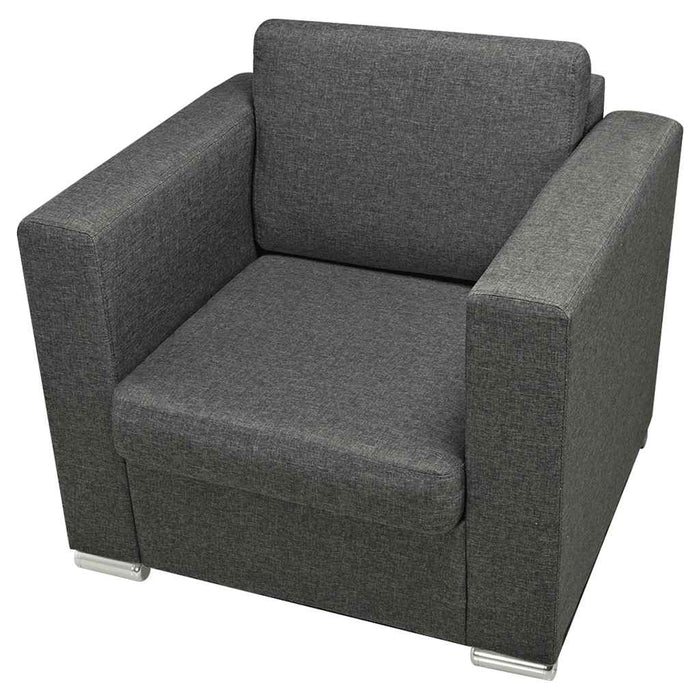Set canapele, 3 piese, gri închis, material textil - WALTI WALTI