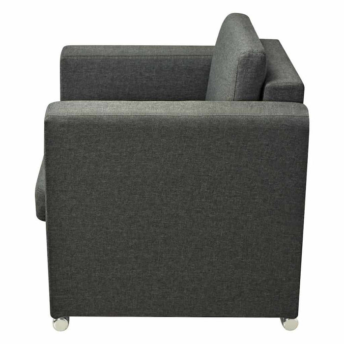Set canapele, 3 piese, gri închis, material textil - WALTI WALTI