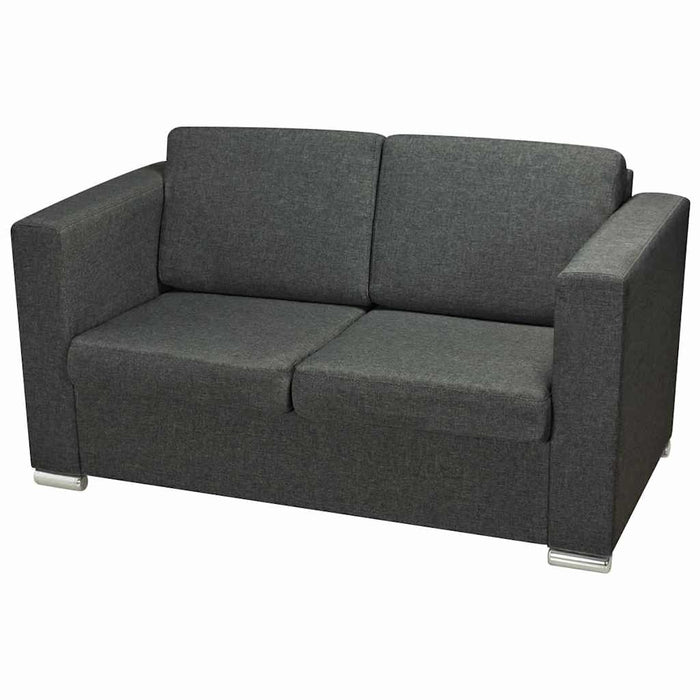 Set canapele, 3 piese, gri închis, material textil - WALTI WALTI