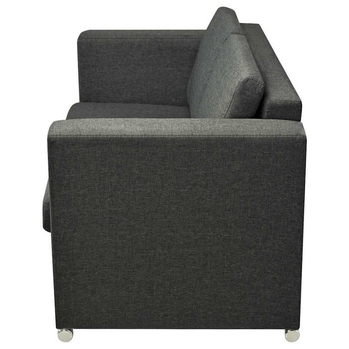 Set canapele, 3 piese, gri închis, material textil - WALTI WALTI