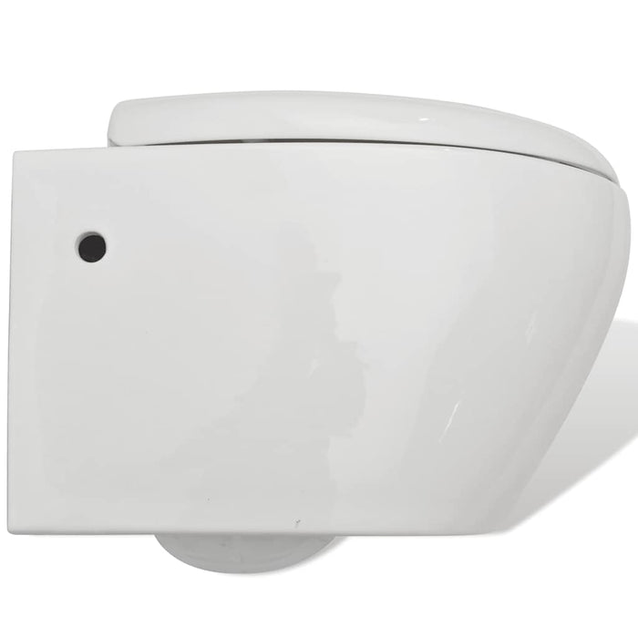 Toaletă suspendată cu rezervor încastrat ceramică albă WALTI