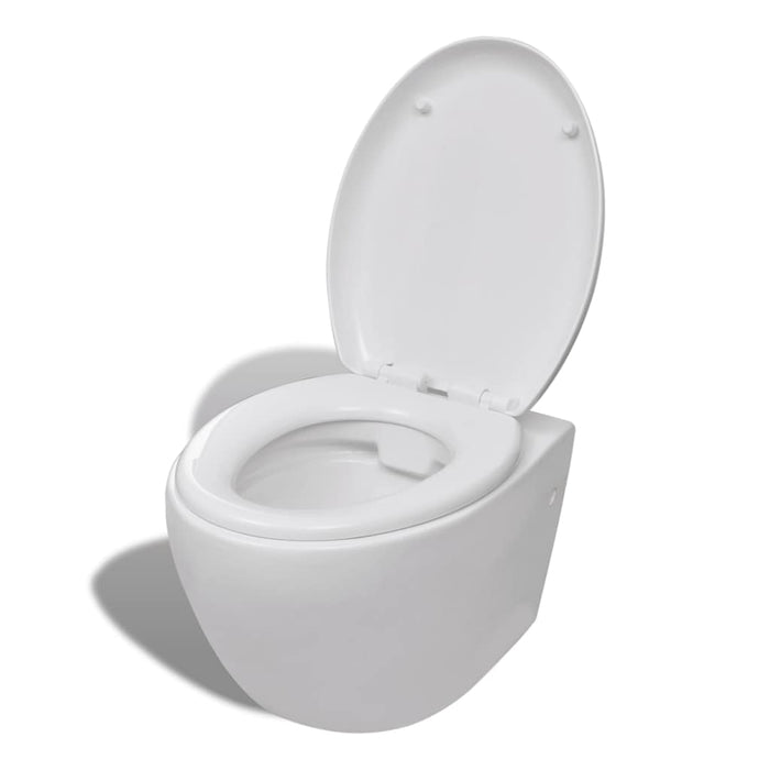 Toaletă suspendată cu rezervor încastrat ceramică albă WALTI