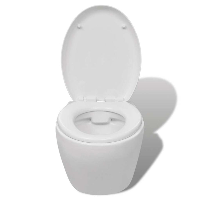 Toaletă suspendată cu rezervor încastrat ceramică albă WALTI