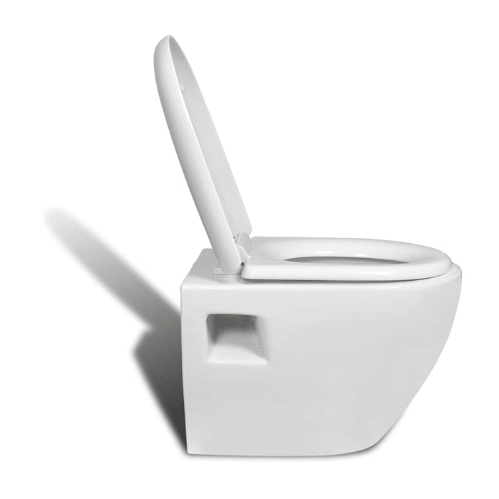 Vas toaletă suspendat cu rezervor încastrat, ceramică, alb WALTI