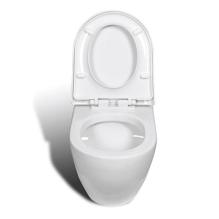 Vas toaletă suspendat cu rezervor încastrat, ceramică, alb WALTI