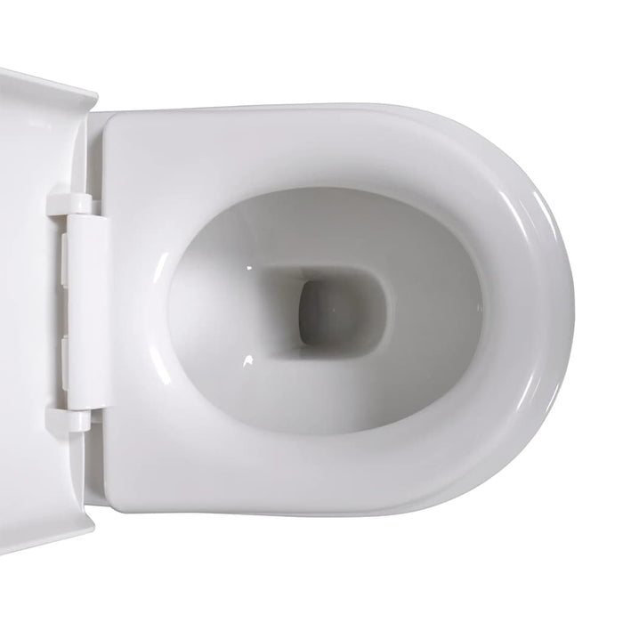 Vas toaletă suspendat cu rezervor încastrat, ceramică, alb WALTI