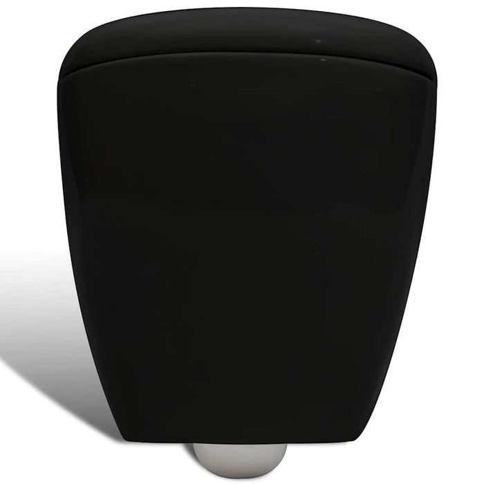 Vas toaletă suspendat cu rezervor, ceramică, negru WALTI