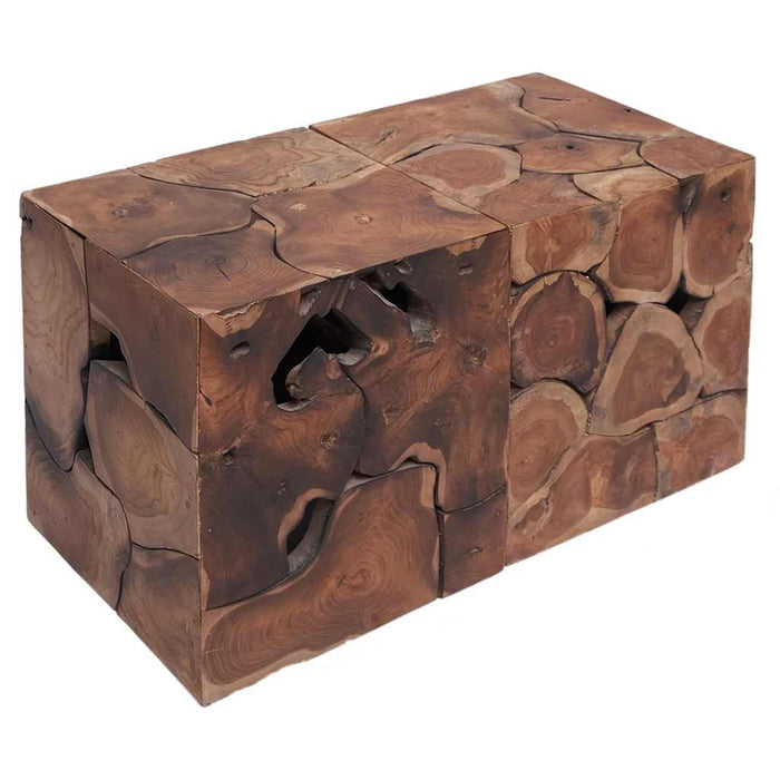 Taburete, 2 buc., Maro, 40x40x45 cm, lemn de tec masiv WALTI