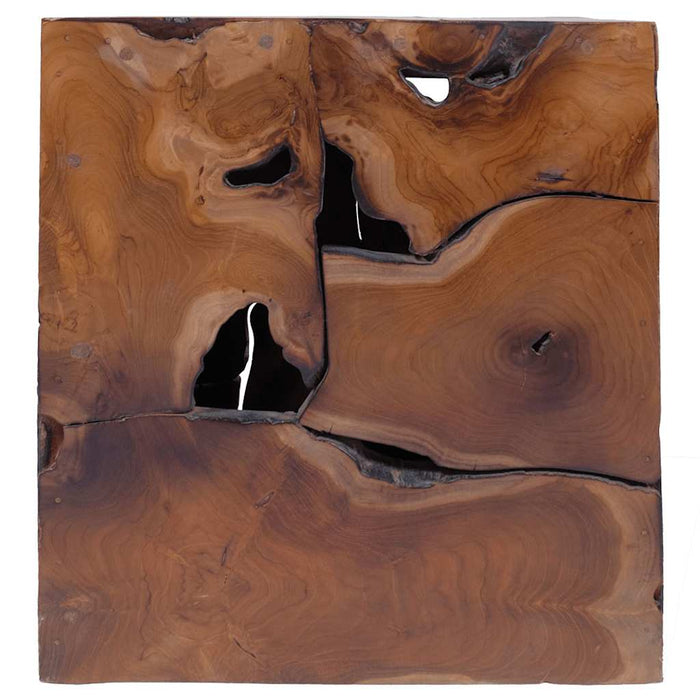 Taburete, 4 buc., maro, 40x40x45 cm, lemn de tec masiv WALTI