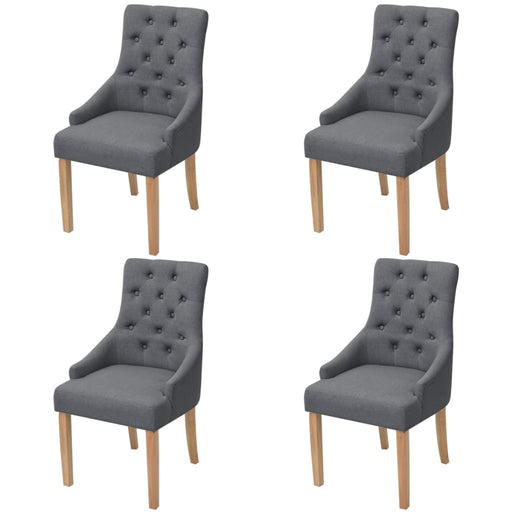 Scaune de bucătărie pivotante, 4 buc., gri închis, textil - WALTI WALTI