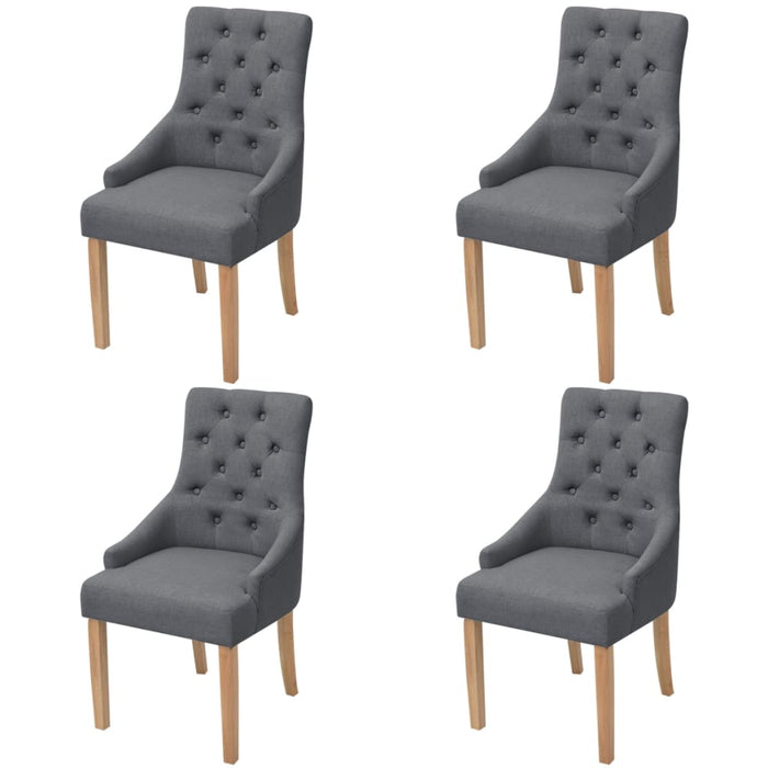 Scaune de bucătărie pivotante, 4 buc., gri închis, textil - WALTI WALTI