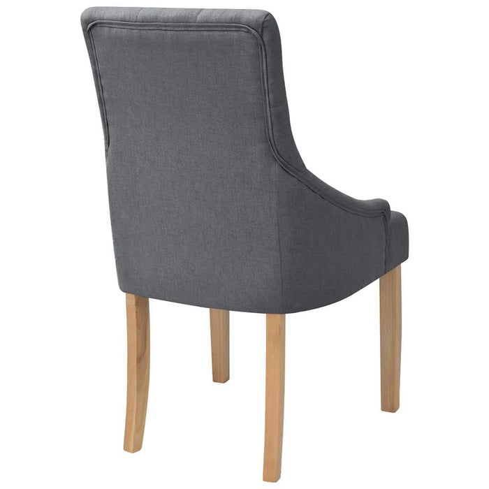 Scaune de sufragerie, 6 buc., gri închis, material textil WALTI